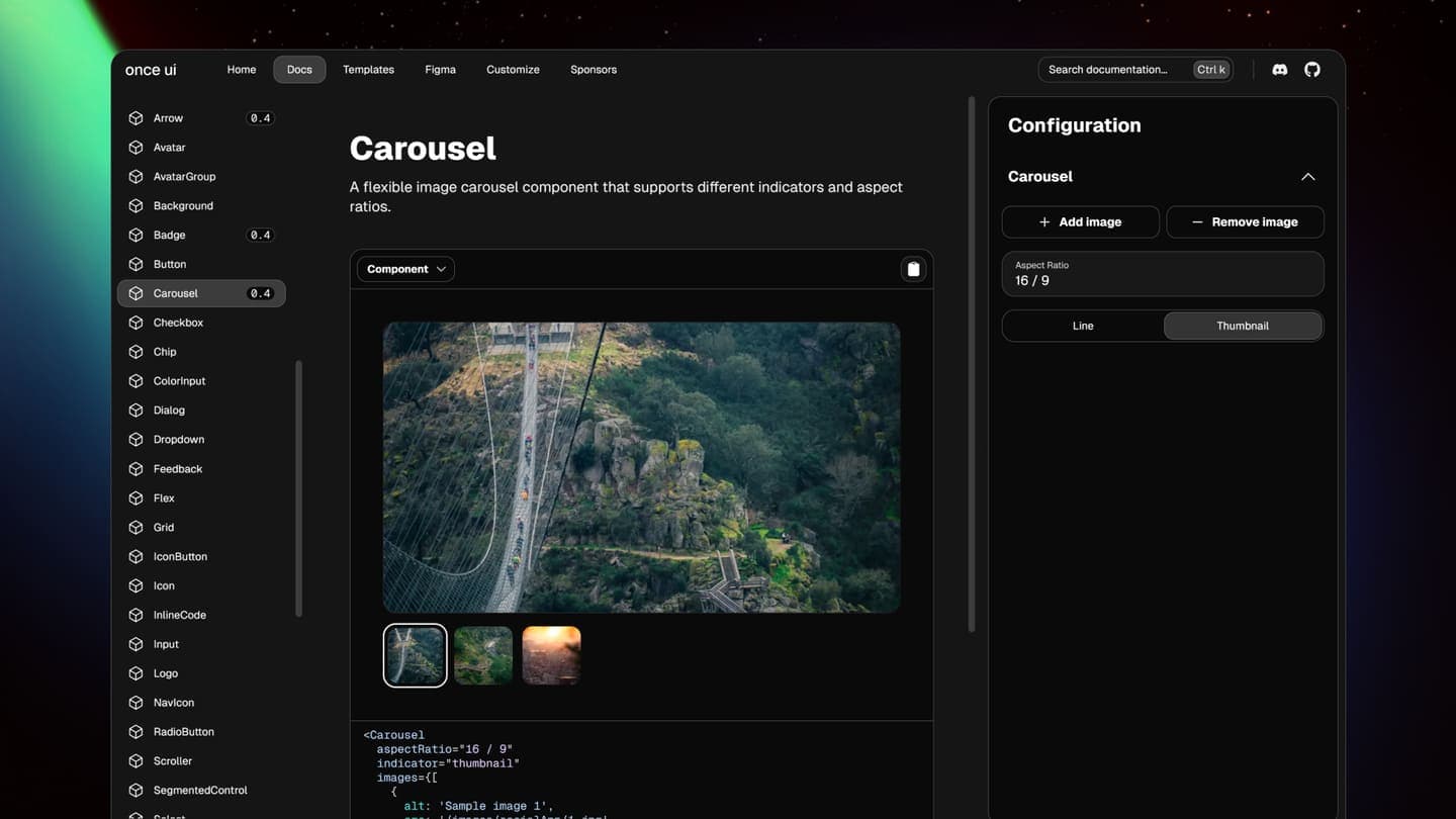 Interactive product interface designed in Figma